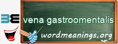 WordMeaning blackboard for vena gastroomentalis